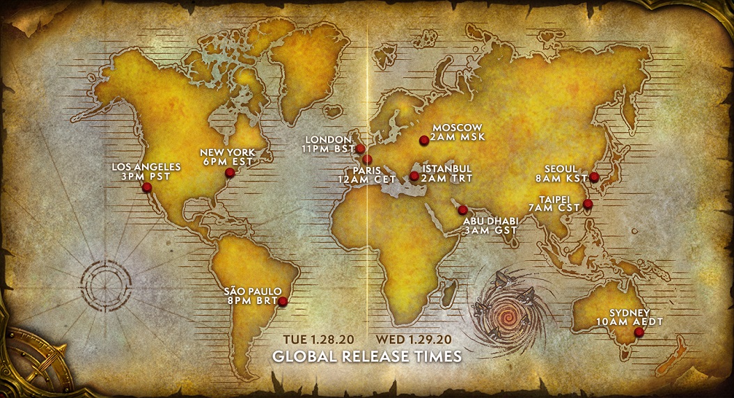 warcraft 3 reforged global release times